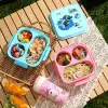 H226-529 Cartoon Double Round Set, Water Cup Lunch Box, Microwave Lunch box, Children's bento Box, Tableware set Item Picture
